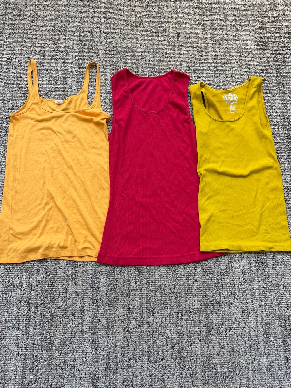 Women’s tank tops 3 yellow. J. Crew others Red, Pink and Cream Tanks